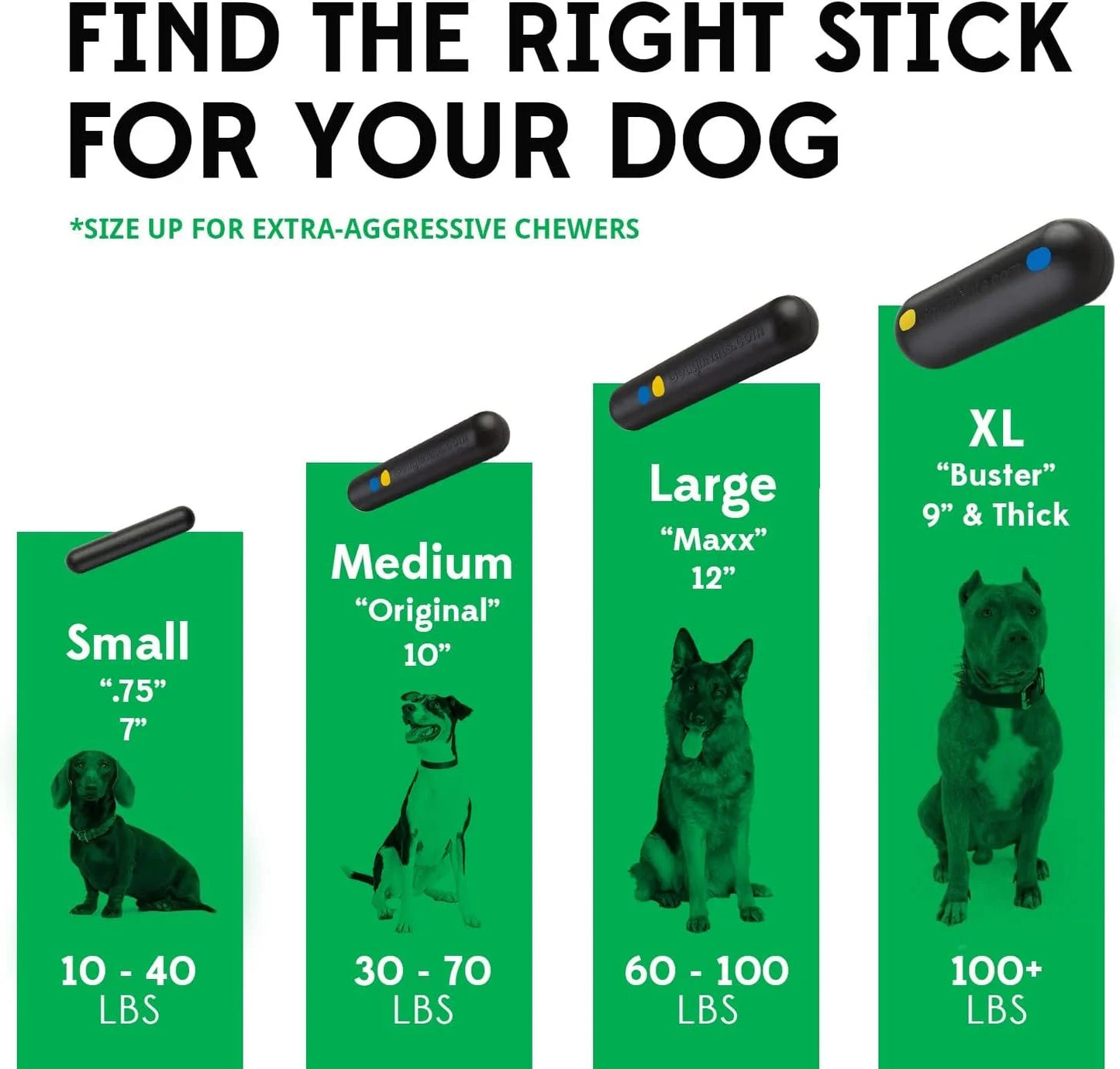 Goughnuts Small Black Puppy Stick